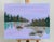 Add calming beauty to your walls with this original acrylic landscape. Featuring a sunset sky and trees in the background...