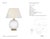 Julie Neill by Visual Comfort Signature Talia 13" Cordless Accent Lamp in Clear Glass with Linen Shade Designer: Julie...