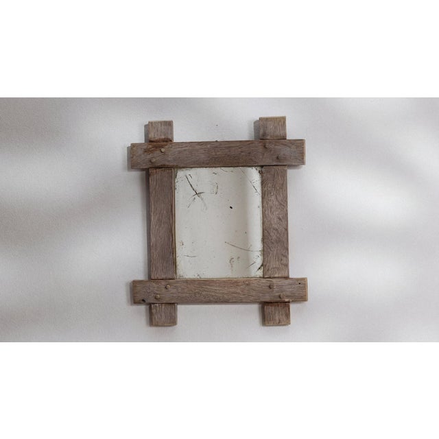 19th Century France Antique White Wood Mirror For Sale - Image 10 of 10