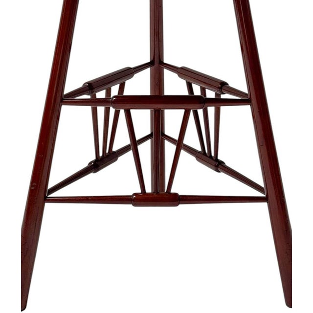 Arts & Crafts Art Nouveau Side Table with Original Leather Top, 1900s For Sale - Image 6 of 10