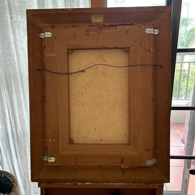 Mid Century Framed Still Life Oil on Canvas For Sale In Miami - Image 6 of 8
