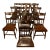 Antique 19th Century Pa Dutch Style Strong Wooden Chairs (10) For Sale
