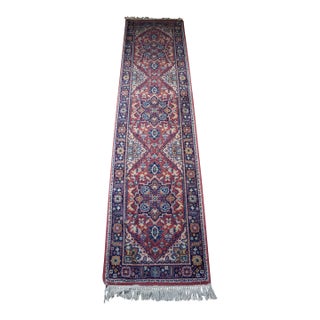 Vintage Kismet 100% Wool Geometric Rug Runner Carpet Mat 26" X 104" For Sale