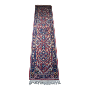 Vintage Kismet 100% Wool Geometric Rug Runner Carpet Mat 26" X 104"