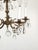 Offered for your consideration is an original Antique 5 Arm 5 Light Absolutely Petite Adorable Brass Cut Lead Glass...