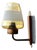 Danish Modern Teak and Etched Glass Wall Sconce, 1960s For Sale