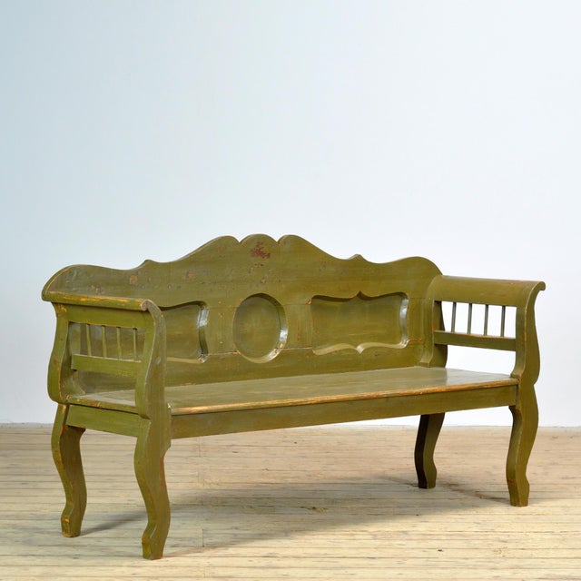 Antique Hungarian Pine Bench, 1900s For Sale - Image 12 of 12