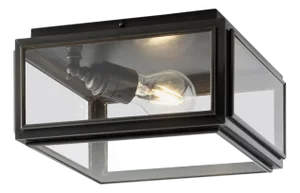 Tekna Chelsea Small Ceiling Light With Dark Bronze Finish and Clear Glass