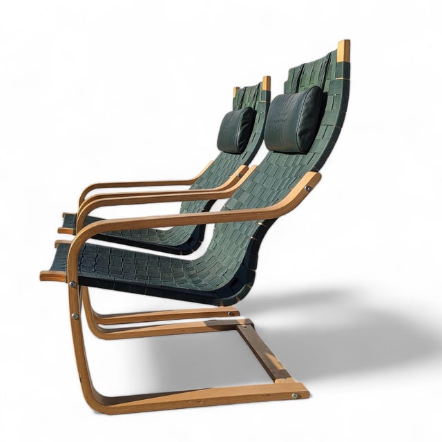 Mid-Century Modern Mid-Century Modern Aalto Tribute Points Lounge Chairs by Noboru Nakamura for Ikea, Limited Edition, 1990s For Sale - Image 3 of 10