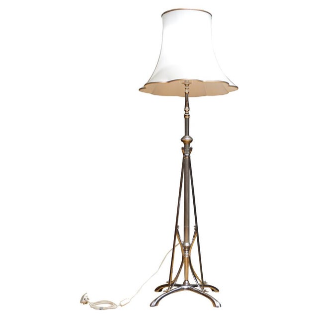 Edwardian Chrome Floor Lamp, 1900 For Sale - Image 11 of 11