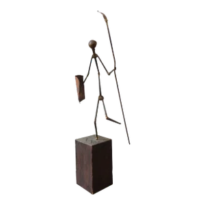 1970s Iron Warrior Sculpture By Alex Kovacs