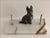 Metal Vintage Scottish Terrier Dog Pen Desk Set - Circa 1940s For Sale - Image 7 of 7