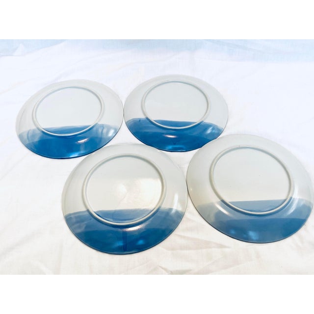 1960s Vintage Hand-Painted Fishing Reflection Ceramic Plates, Set of 4 ...