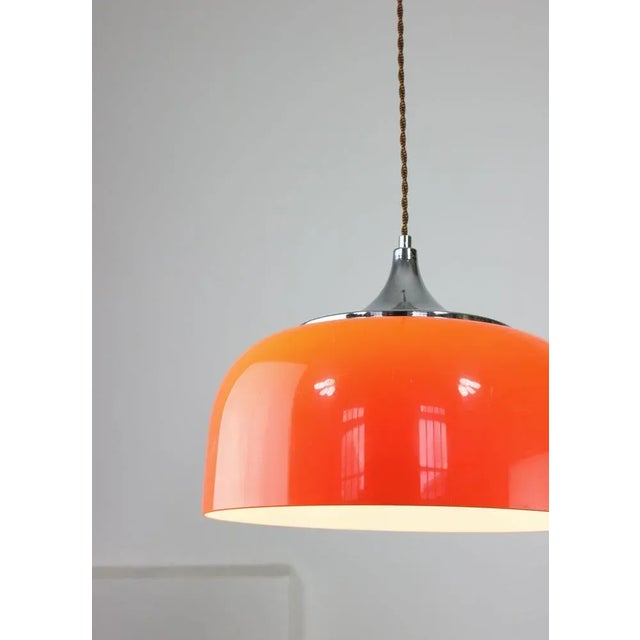 Plastic Space Age Pendant Lamp From Guzzini For Sale - Image 7 of 12
