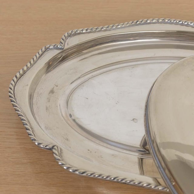 1940s Alpaca Silver Fish Serving Tray With Lid, Spain For Sale - Image 13 of 16