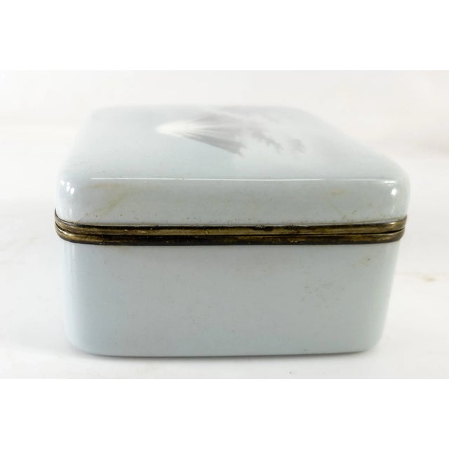 Gray 19th Century Japanese Wireless Cloisonne Enamel Box With Mt. Fuji by Ando For Sale - Image 8 of 12