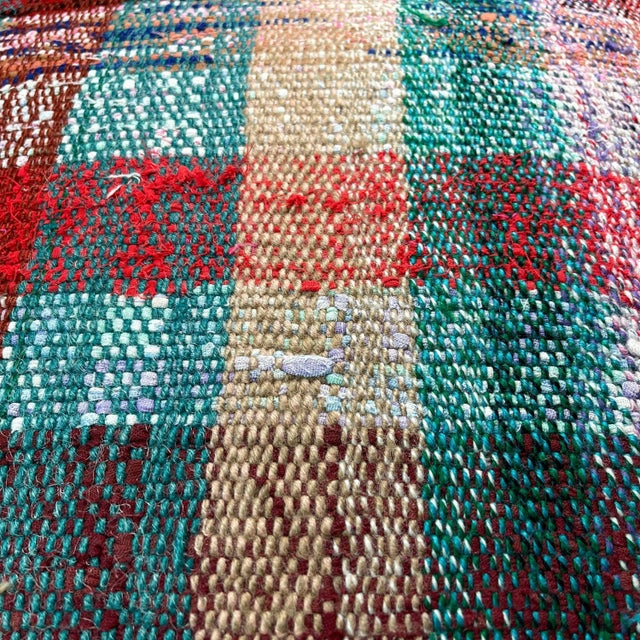 Textile Vintage Turkish Kilim Bench Cushion Cover For Sale - Image 7 of 11