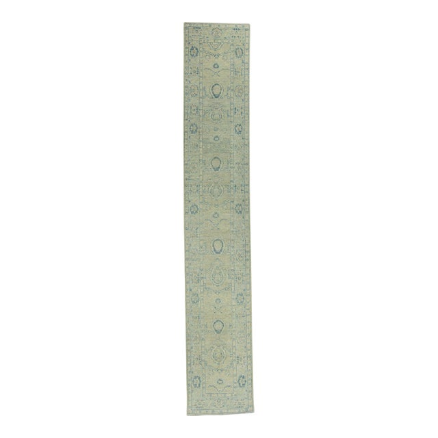 Turkish Oushak Runner Rug 2'10" x 16'6" #17908 For Sale