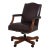 Ethan Allen Burgundy Leather Desk Chair For Sale