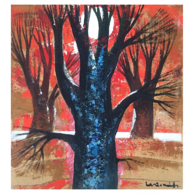 Laimdots Murnieks, Romantic Sunset, 1995, Oil on Cardboard For Sale