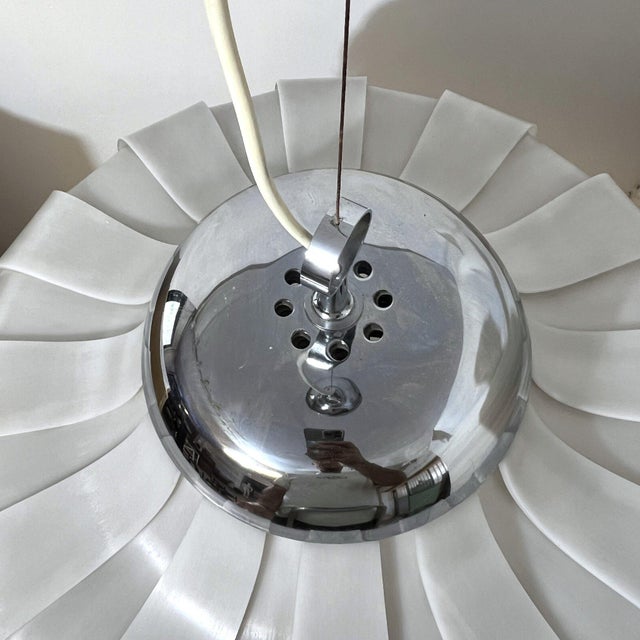 Silver Space Age Meblo Pendant Lamp from iGuzzini, 1960s For Sale - Image 8 of 15