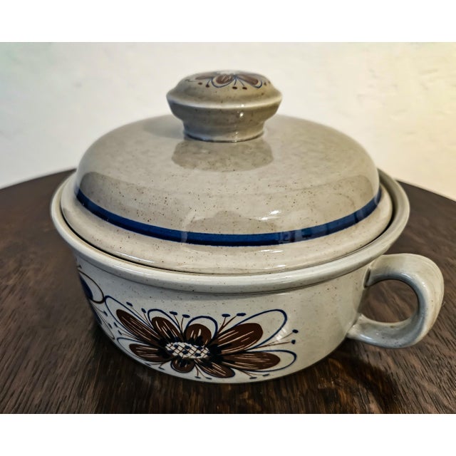 Mid-Century Modern Vintage 1960s-70s Scandinavian Stavanger Ildfast Norway Lidded Casserole Souffle Mid Century Mod For Sale - Image 3 of 10