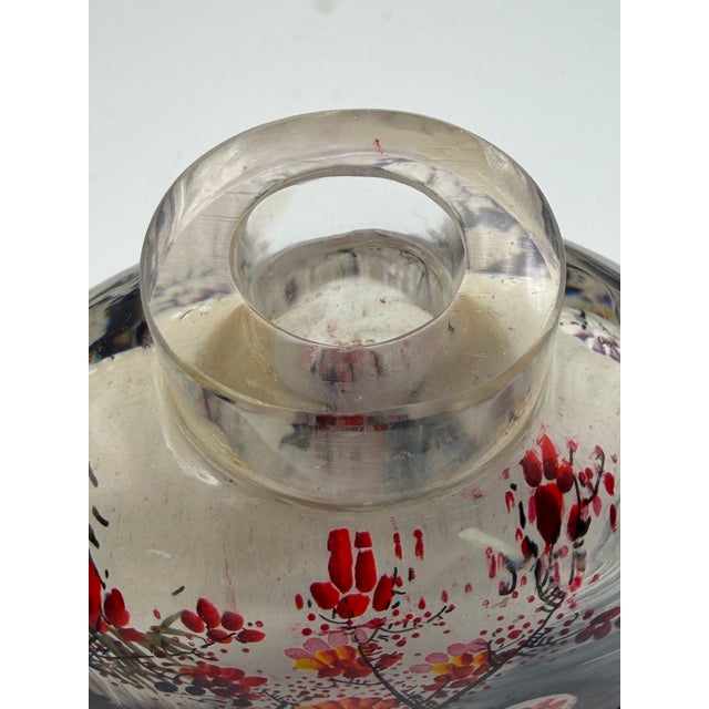 Oversize Inside Painted Snuff Bottle With Spring Blossoms For Sale - Image 11 of 12