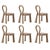 Textile Mary III Dining Chairs by Ottiu, Set of 6 For Sale - Image 7 of 7