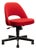 Knoll Saarinen Executive Armless Office Desk Chair in Cato Fire Red, Swivel Base For Sale