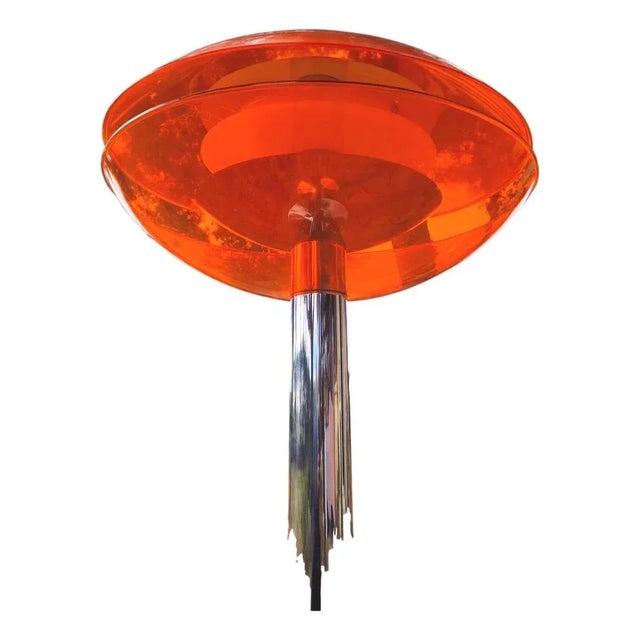 Rare and wonderful floor lamp in perfect Space Age style, original of the 70s, perfectly preserved because it was found in...