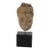 Antique Hand Carved Sandstone Buddha Head Statute on Stand For Sale