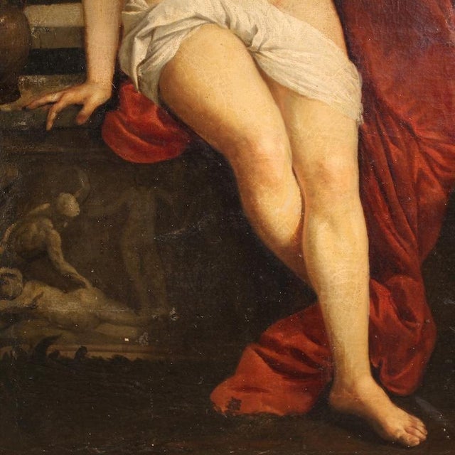Italian Artist, Sacred Love, Nude, 1830, Oil on Canvas For Sale - Image 11 of 16