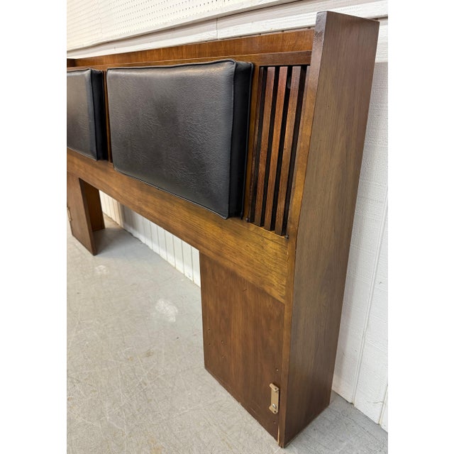 Mid-Century Modern Mid-Century Modern Lane Walnut & Rosewood King Size Headboard For Sale - Image 3 of 10