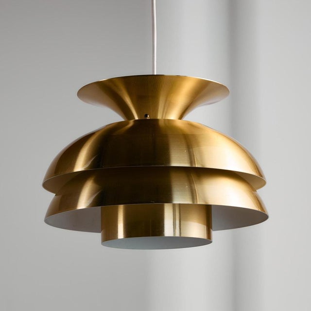 ‘Type 1090 Ballet’ aluminum pendant from the 1980s produced by Belux. with some surface scratches on the metal parts....