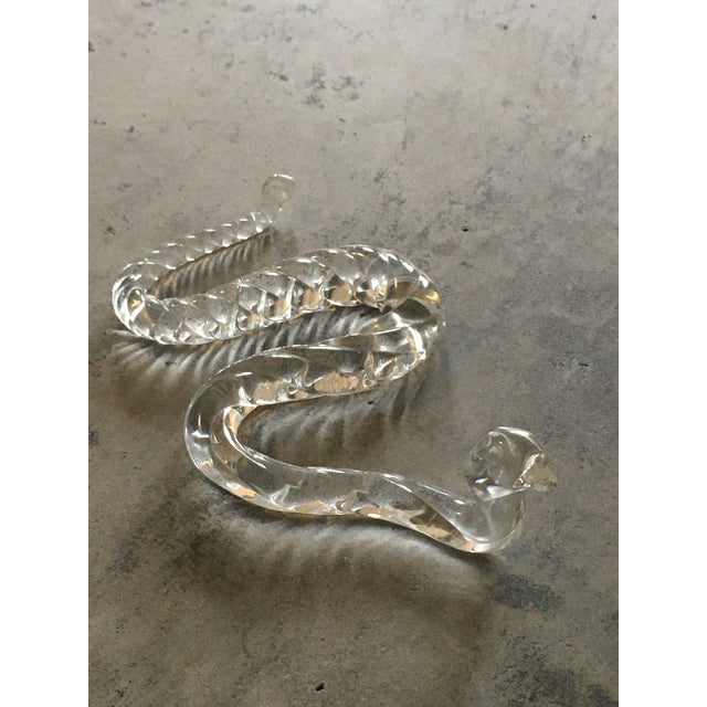 Mid-Century Modern 1970s Hand Blown Glass Snake For Sale - Image 3 of 11