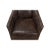 Eclectic Modern Leather Armchair For Sale In Raleigh - Image 6 of 11
