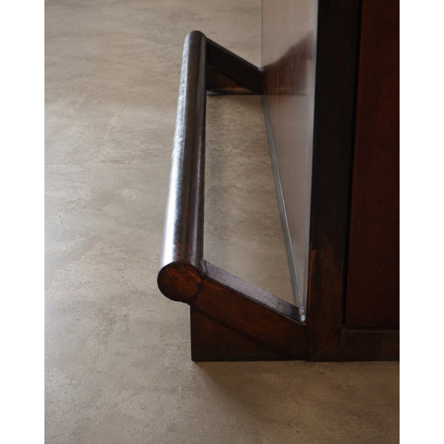Vintage Brutalist Bar in Steel, 1980s For Sale - Image 6 of 9