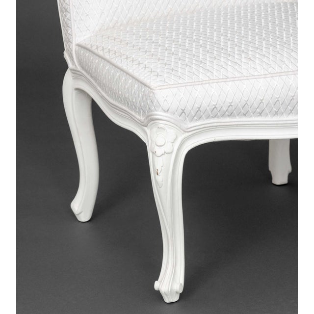 Late 20th Century Louis XV Style White Painted Chairs, 2 For Sale - Image 5 of 8