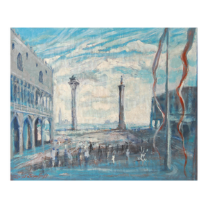 Piazetta (Venice), Oil and Mixed Media by Lloyd Lozes Goff