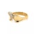Contemporary Tiffany & Co. Peretti Diamond 18k Yellow Gold Double Leaf Ring - Size 5.75 For Sale - Image 3 of 10