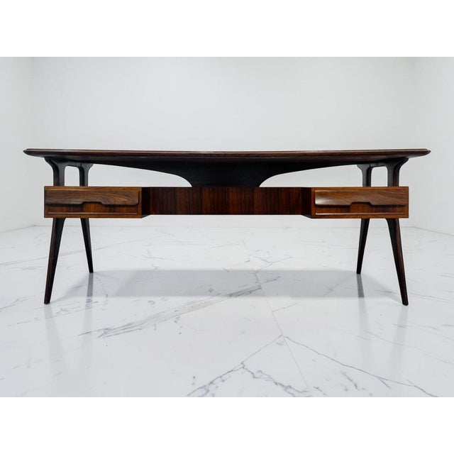 Mid-Century Modern Italian Executive Desk by Vittorio Dassi, 1956 For Sale - Image 4 of 18