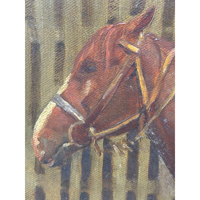 Mid-Century British Equestrian Horse Portrait Attributed to Lionel Ellis, c.1950–60 For Sale - Image 14 of 18