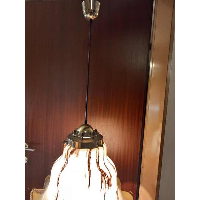Pendant Lamp in Brass and Glass from Peill & Putzler For Sale - Image 9 of 10