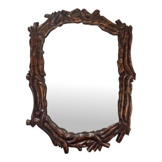 Modern Designer Rustin European Twig Mirror For Sale