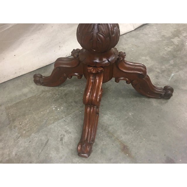 English Antique Mahogany Expandable Fireplace Screen on Pedestal For Sale - Image 4 of 11