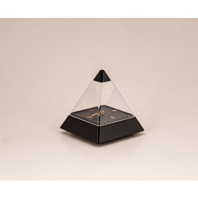Metal Pyramid Clock by Hidekatsu Nomizu for Tochigi Tokei, 1989 For Sale - Image 7 of 14