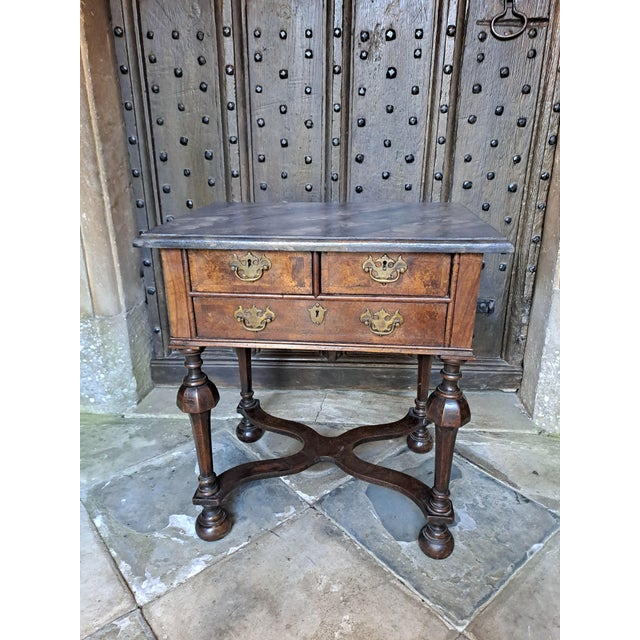 Low Queen Anne Style Side Table in Walnut, 1890 For Sale - Image 6 of 7