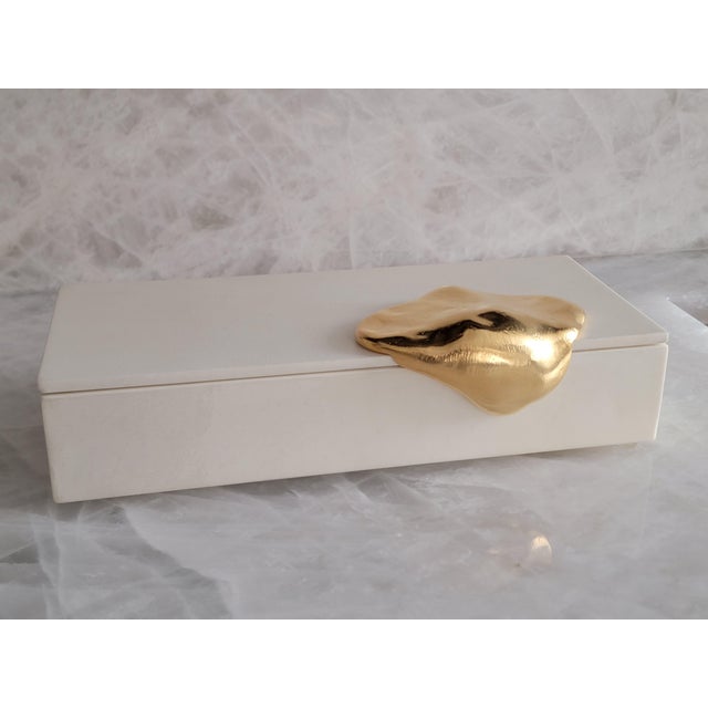 Achille Salvagni 'Melt' Parchment & 24ct Gold Box For Sale In New York - Image 6 of 15