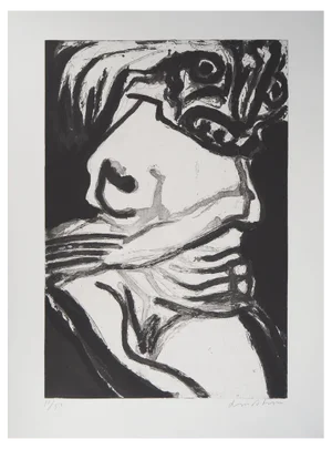 Bengt Lindstrom, The Shaman, Original Engraving