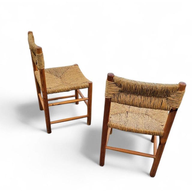 2000 - 2009 Vintage French Pine Dining Chairs, 1950s, Set of 2 For Sale - Image 5 of 18